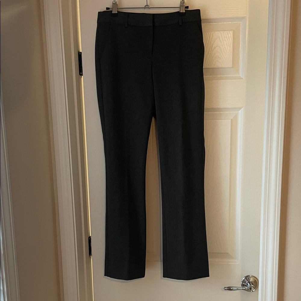 Women’s Express Charcoal Mid-Rise Columnist Barely Boot Dress Pants